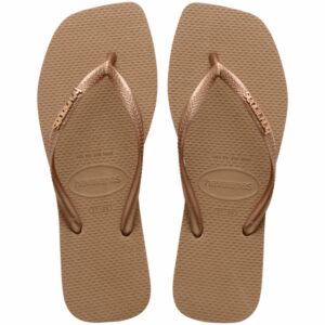 Havaianas Square Logo Metallic Rose Gold